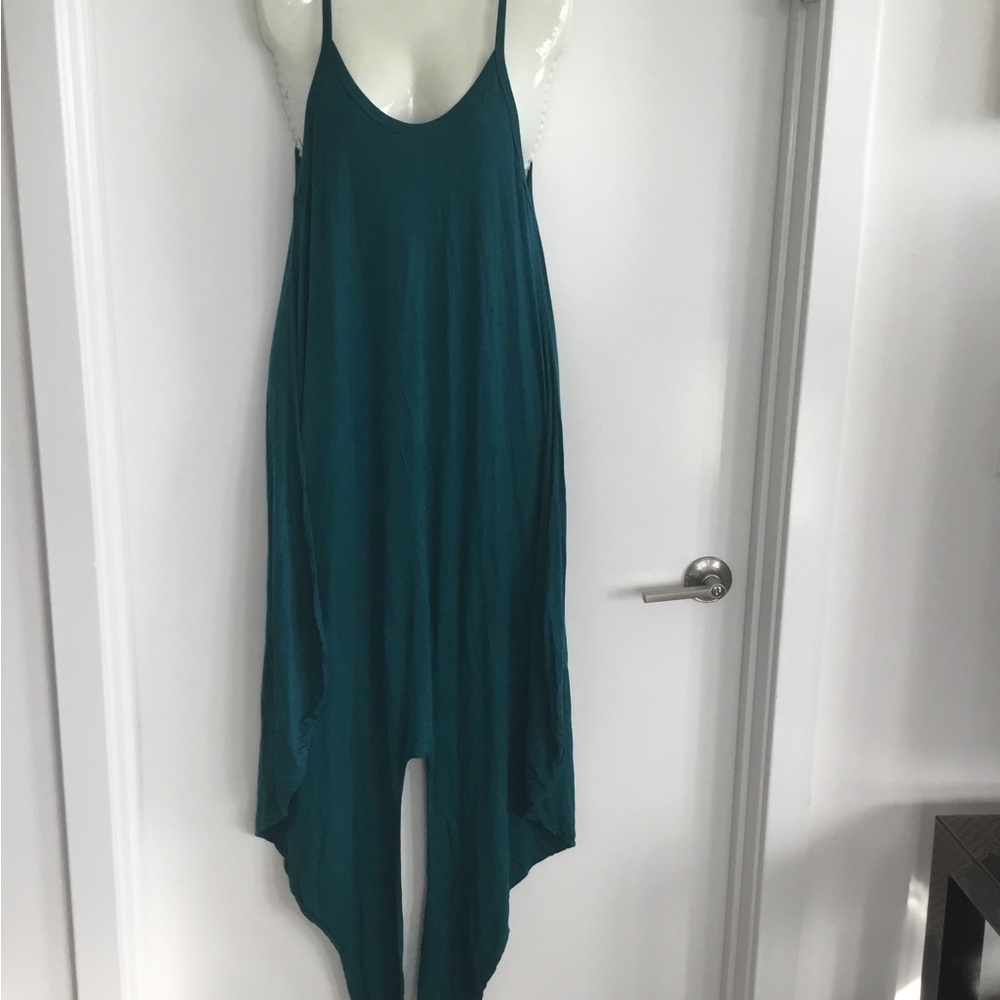 Teal Sleeveless Jumpsuit